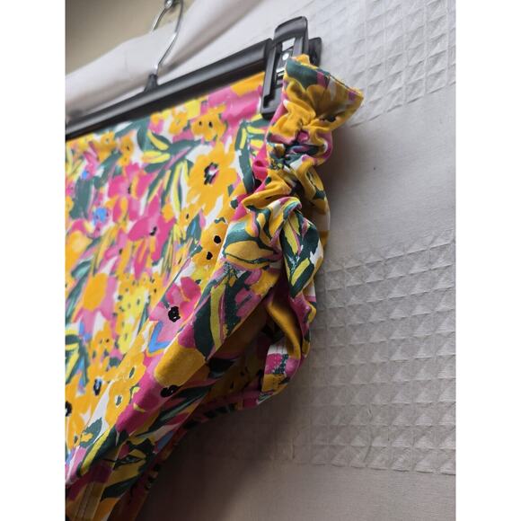 ANNE COLE XXL High Waist Bikini Swim Bottoms Sunshine Floral Beach 3 Way Wear - Picture 3 of 5
